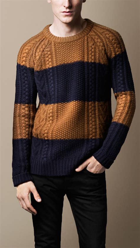 vibrant burberry colored patterned sweater|Burberry jumpers for men.